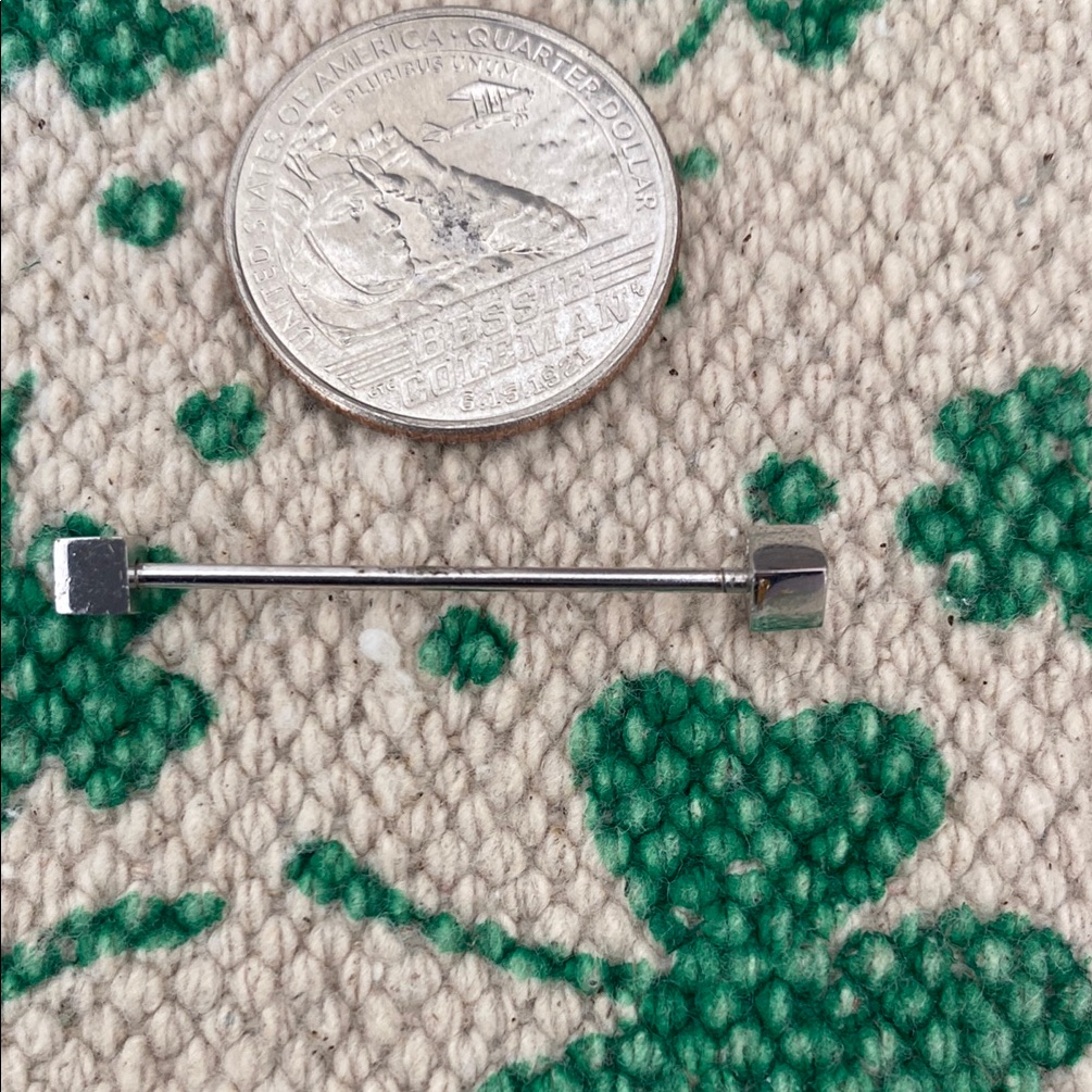 Vintage Barbell Collar Stay Bar Clasp